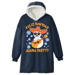 Funny Feliz Navidad Juana Party Snowman Hooded Wearable Blanket