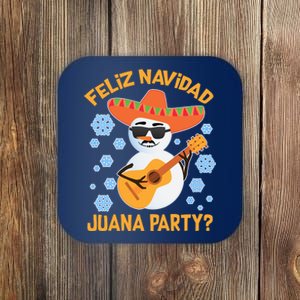 Funny Feliz Navidad Juana Party Snowman Coaster