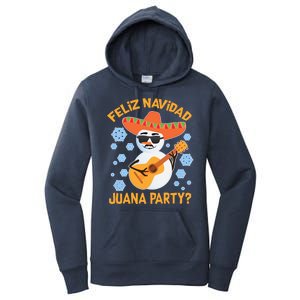 Funny Feliz Navidad Juana Party Snowman Women's Pullover Hoodie