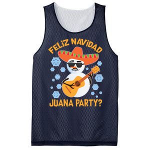 Funny Feliz Navidad Juana Party Snowman Mesh Reversible Basketball Jersey Tank