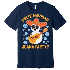 Funny Feliz Navidad Juana Party Snowman Premium T-Shirt