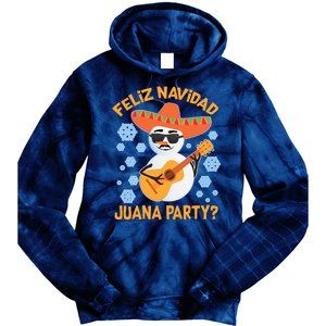 Funny Feliz Navidad Juana Party Snowman Tie Dye Hoodie