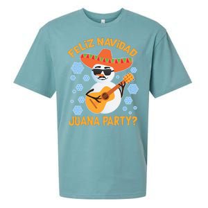 Funny Feliz Navidad Juana Party Snowman Sueded Cloud Jersey T-Shirt