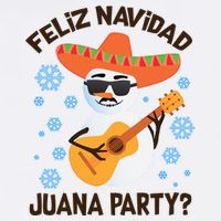Funny Feliz Navidad Juana Party Snowman Garment-Dyed Sweatshirt