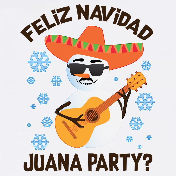 Funny Feliz Navidad Juana Party Snowman Garment-Dyed Sweatshirt