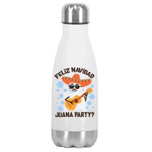 Funny Feliz Navidad Juana Party Snowman Stainless Steel Insulated Water Bottle