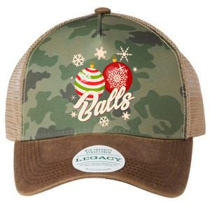 Funny Festive Christmas Balls Legacy Tie Dye Trucker Hat