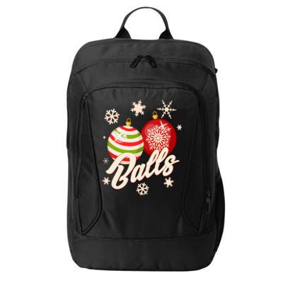 Funny Festive Christmas Balls City Backpack