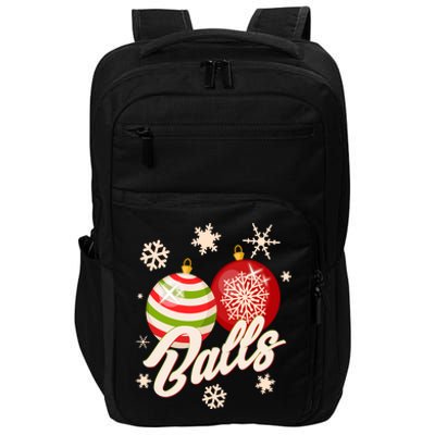 Funny Festive Christmas Balls Impact Tech Backpack