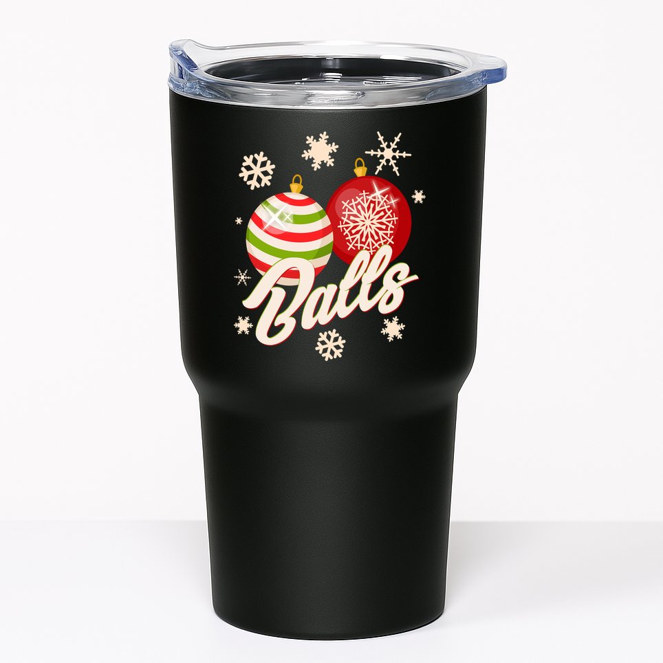 Funny Festive Christmas Balls Tumbler