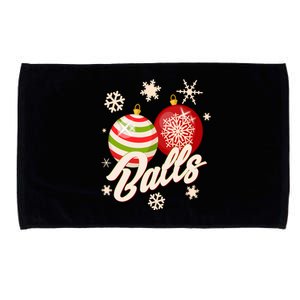 Funny Festive Christmas Balls Microfiber Hand Towel