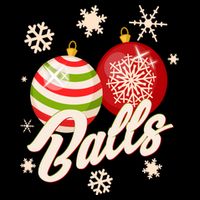 Funny Festive Christmas Balls Cropped Pullover Crew