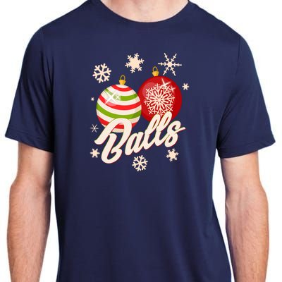 Funny Festive Christmas Balls Adult ChromaSoft Performance T-Shirt