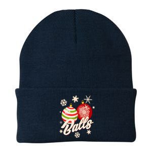 Funny Festive Christmas Balls Knit Cap Winter Beanie