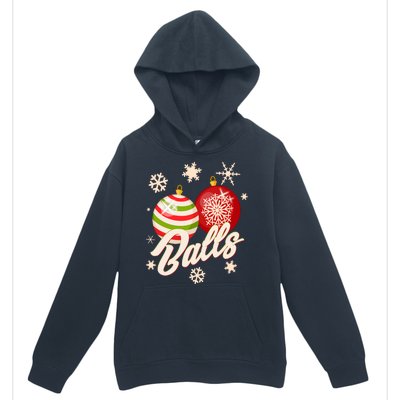 Funny Festive Christmas Balls Urban Pullover Hoodie