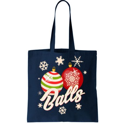 Funny Festive Christmas Balls Tote Bag