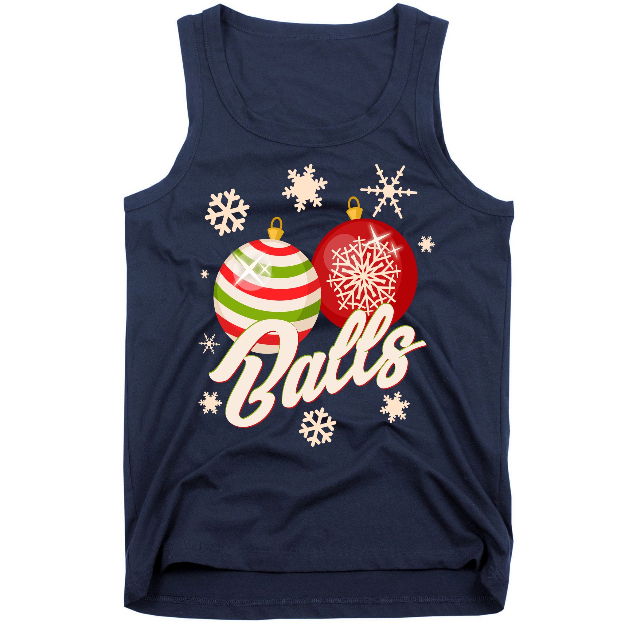Funny Festive Christmas Balls Tank Top