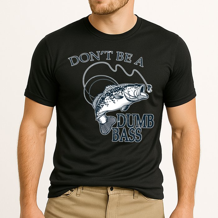 Funny Fishing - Don't Be A Dumb Bass Cooling Performance Crew T-Shirt