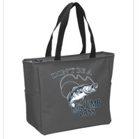 Funny Fishing - Don't Be A Dumb Bass Zip Tote Bag