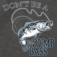 Funny Fishing - Don't Be A Dumb Bass Vector Backpack