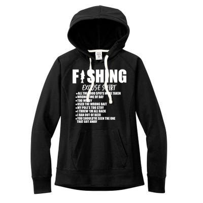 Funny Fishing Excuses Women's Fleece Hoodie