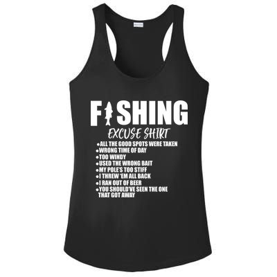 Funny Fishing Excuses Ladies PosiCharge Competitor Racerback Tank