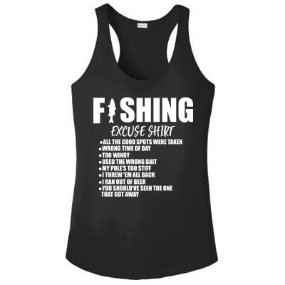 Funny Fishing Excuses Ladies PosiCharge Competitor Racerback Tank