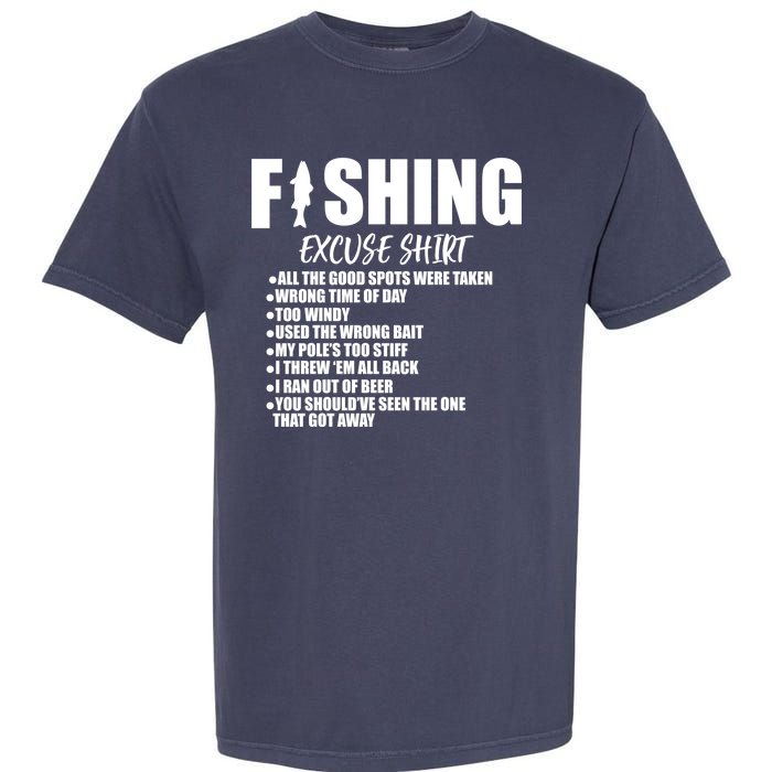 Funny Fishing Excuses Garment-Dyed Heavyweight T-Shirt