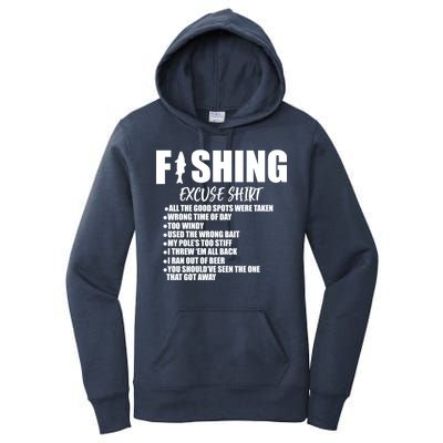 Funny Fishing Excuses Women's Pullover Hoodie