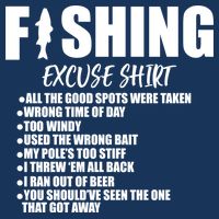 Funny Fishing Excuses Poster
