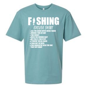 Funny Fishing Excuses Sueded Cloud Jersey T-Shirt