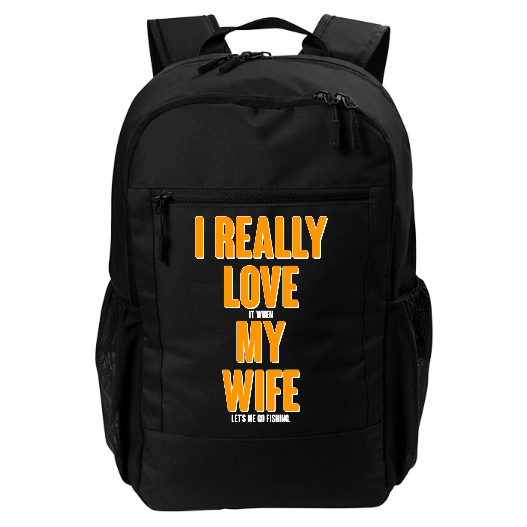 Funny Fishing I Really Love My Wife  Backpack