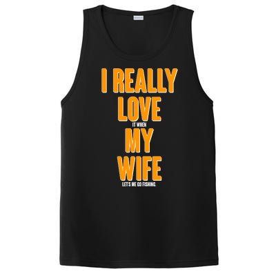 Funny Fishing I Really Love My Wife  PosiCharge Competitor Tank