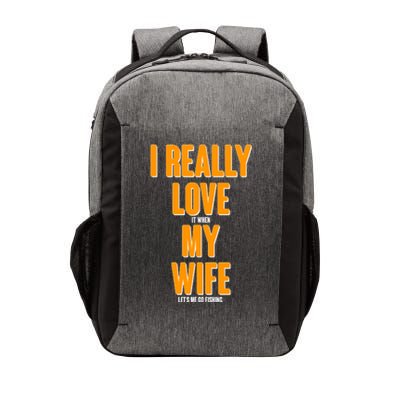 Funny Fishing I Really Love My Wife  Vector Backpack