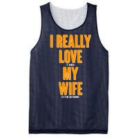 Funny Fishing I Really Love My Wife  Mesh Reversible Basketball Jersey Tank