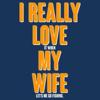 Funny Fishing I Really Love My Wife  Zip Tote Bag