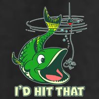 Funny Fishing I'd Hit That Cool Comfort Performance Bucket Hat