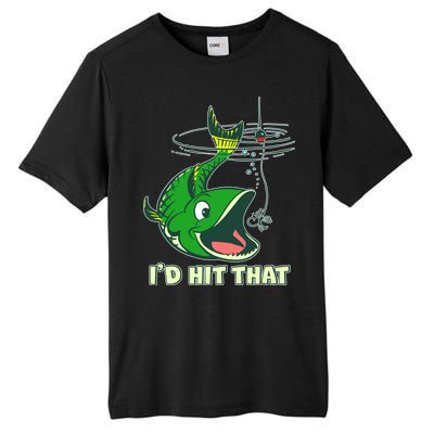 Funny Fishing I'd Hit That Tall Fusion ChromaSoft Performance T-Shirt