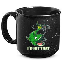 Funny Fishing I'd Hit That 15oz Campfire Ceramic Mug