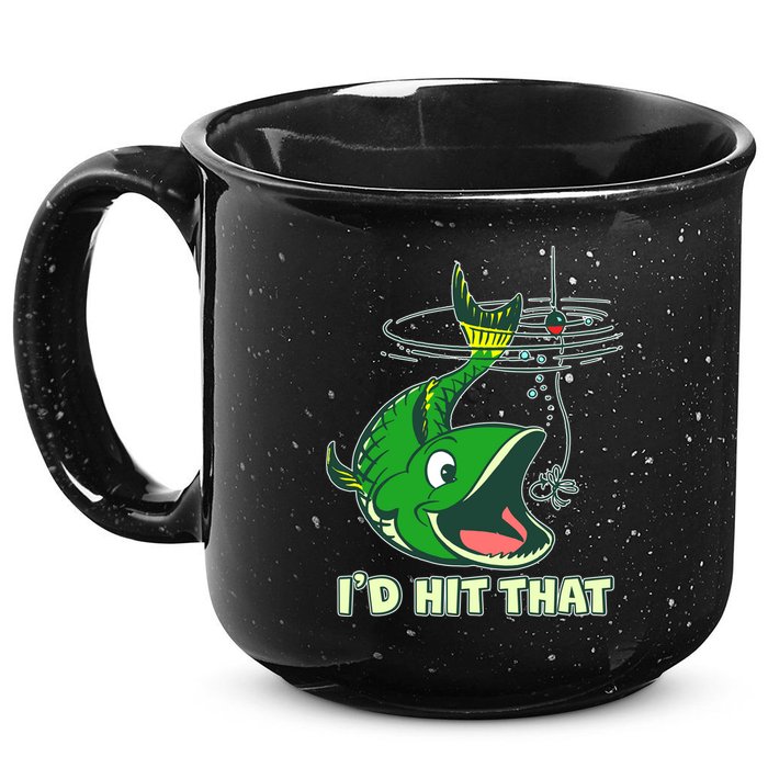 Funny Fishing I'd Hit That 15oz Campfire Ceramic Mug