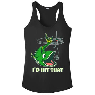 Funny Fishing I'd Hit That Ladies PosiCharge Competitor Racerback Tank