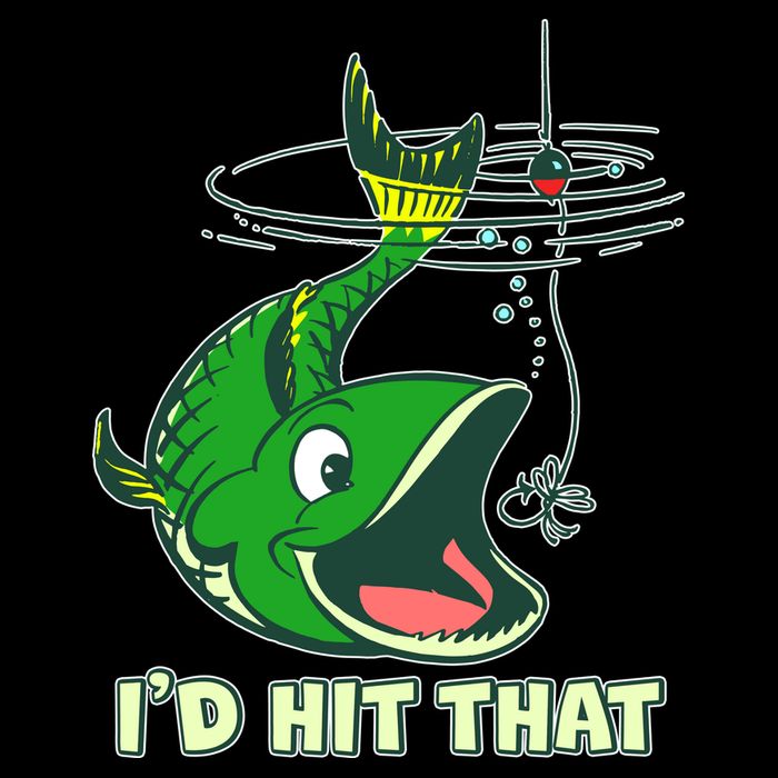 Funny Fishing I'd Hit That Crop Top
