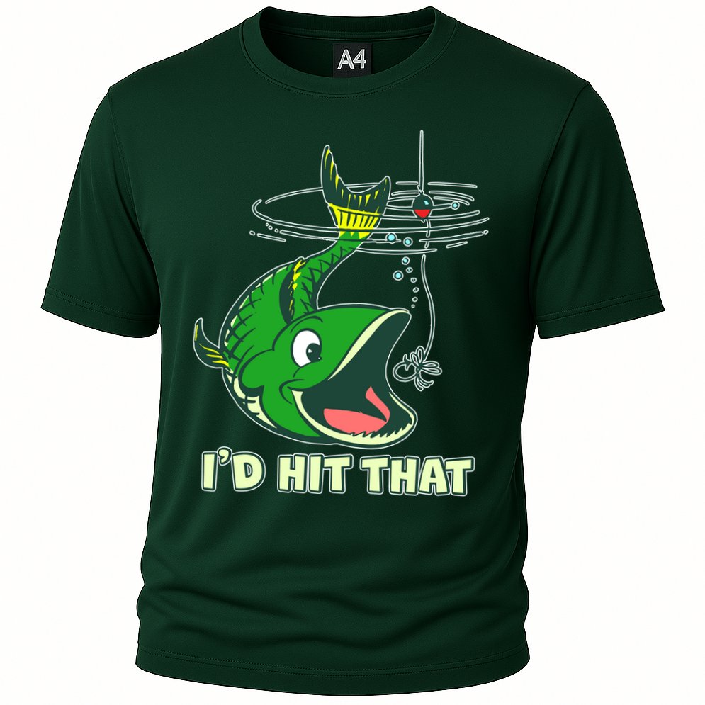 Funny Fishing I'd Hit That Performance Shirt