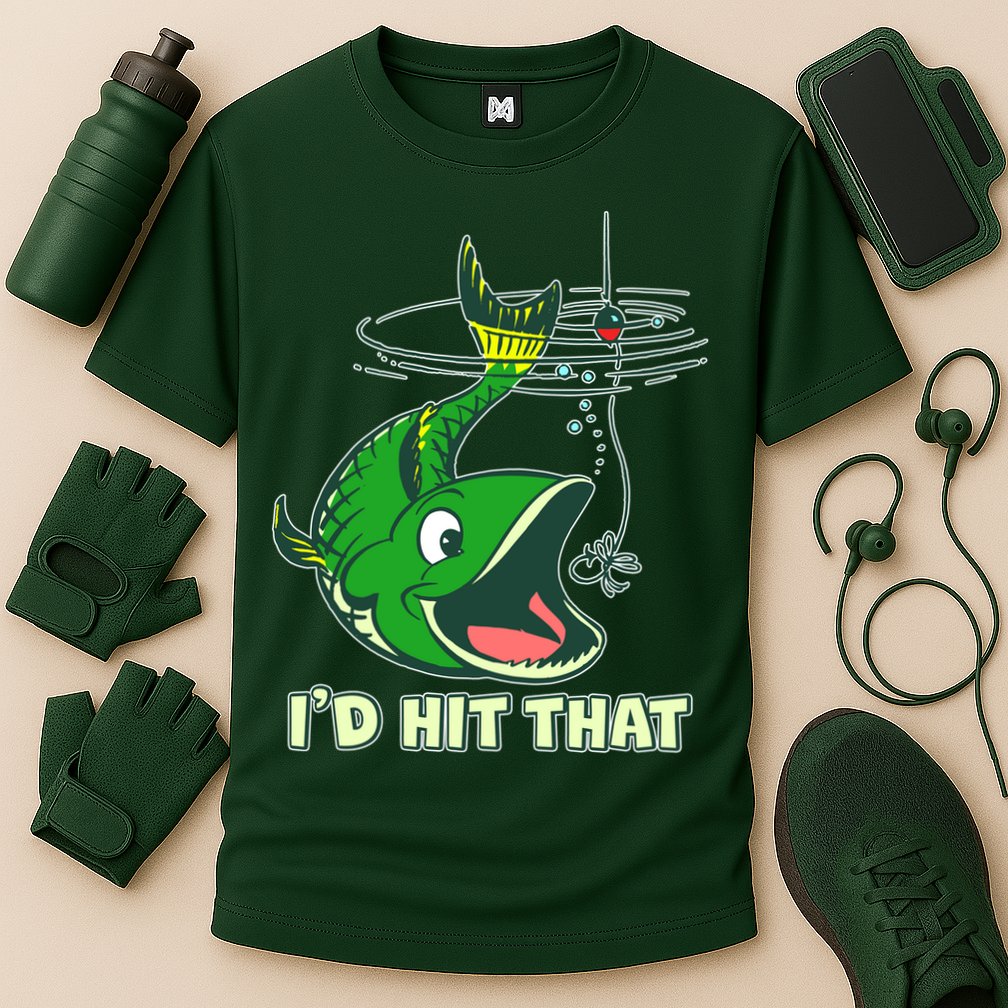 Funny Fishing I'd Hit That Performance Shirt