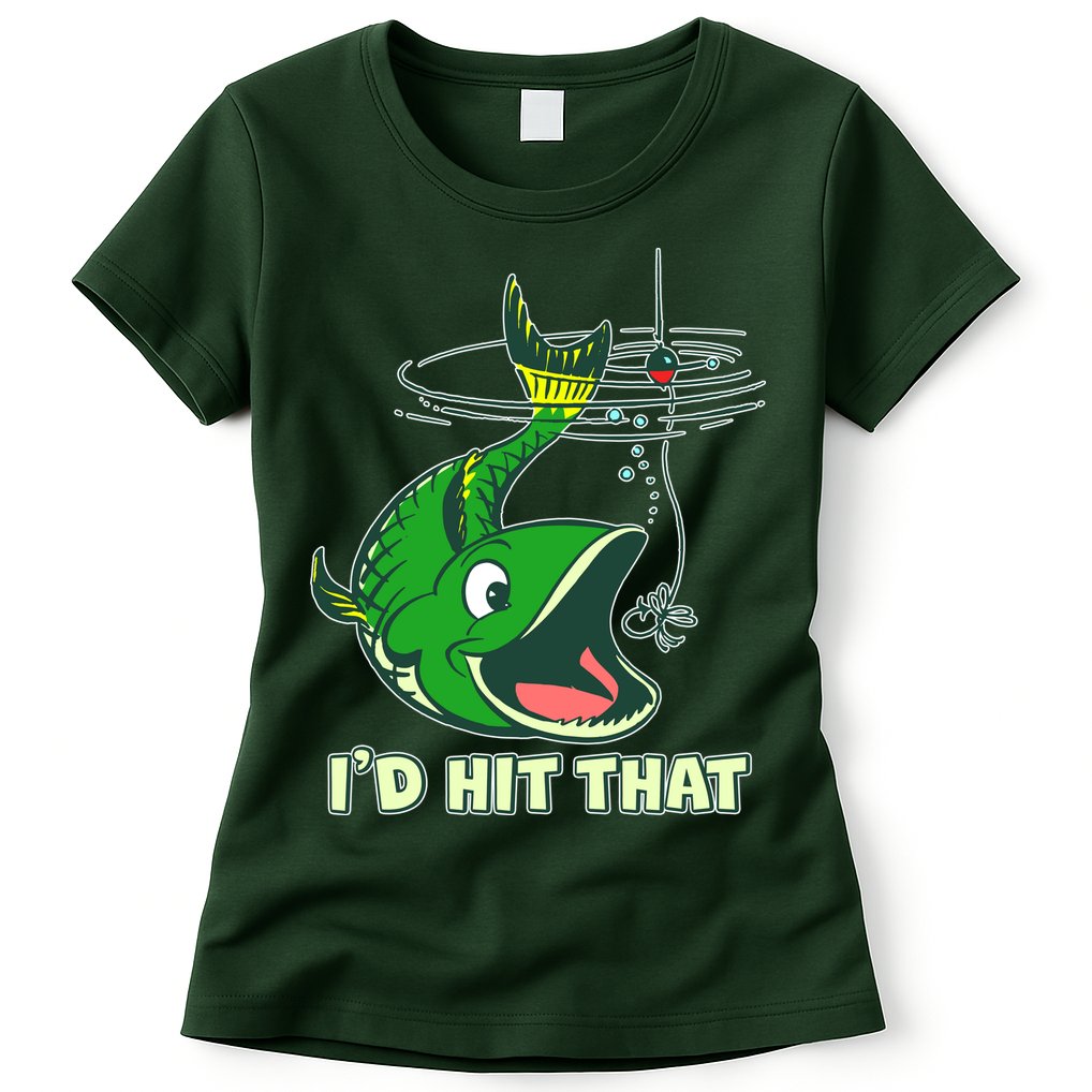 Funny Fishing I'd Hit That Womens T-Shirt