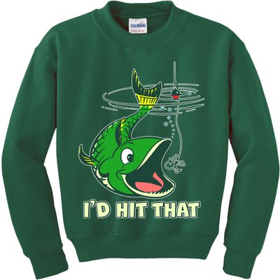 Funny Fishing I'd Hit That Kids Sweatshirt