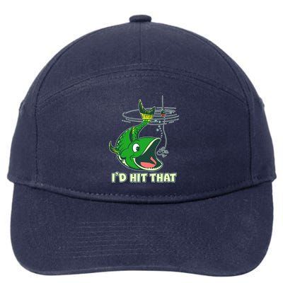 Funny Fishing I'd Hit That 7-Panel Snapback Hat