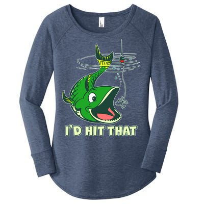 Funny Fishing I'd Hit That Women's Perfect Tri Tunic Long Sleeve Shirt