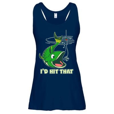 Funny Fishing I'd Hit That Ladies Essential Flowy Tank