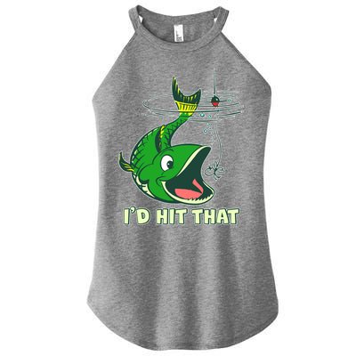 Funny Fishing I'd Hit That Women’s Perfect Tri Rocker Tank